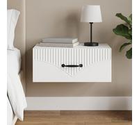 VidaXL Wall-Mounted Bedside Cabinet White 49 X 34.5 X 20 Cm