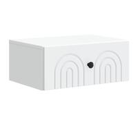 vidaXL Wall-Mounted Bedside Cabinet White 49 x 34.5 x 20 cm