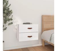(White, 1) vidaXL 1/2x Wall-mounted Bedside Cabinet Floating Bedside Unit Multi Colours