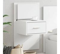 Wall-mounted Bedside Cabinet with LED Lights Bed Table Bed Cabinet vidaXL
