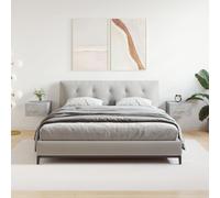 vidaXL Wall-Mounted Bedside Cabinets in Concrete Grey - Space-Saving, Moisture- Engineered Wood, Ideal for Bedroom