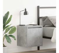 vidaXL Wall-Mounted Bedside Cabinets 2 pcs Concrete Grey 38x34x40 cm