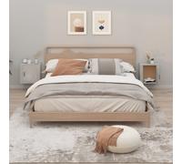 vidaXL Wall-mounted Bedside Cabinets 2 pcs Concrete Grey 50x30x47 cm