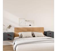 Vidaxl Wall-mounted Bedside Cabinets 2 Pcs Grey 50X36X40 Cm, Grey