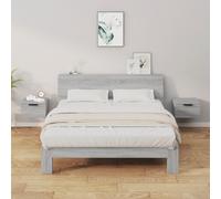 Vidaxl Wall-Mounted Bedside Cabinets 2 Pcs Grey Sonoma 34X30X20 Cm
