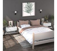 Wall Bedside Cabinet Floating Nightstand Bedside Unit Hanging Cabinet vidaXL