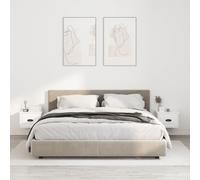 vidaXL Wall-mounted Bedside Cabinets 2 pcs High Gloss White 41.5x36x28cm