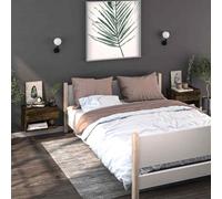vidaXL Wall-mounted Bedside Cabinets 2 pcs Smoked Oak