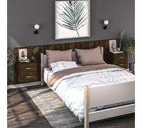 Vidaxl Sideboard 3 Pcs, Kitchen Cabinet With Shelves, Buffet With Wood Legs, Cupboard For Hallway, Scandinavian, Sonoma Oak Engineered Wood, Brown