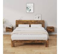 vidaXL Wall-mounted Bedside Cabinets 2 pcs Smoked Oak 34x30x20 cm