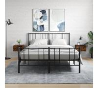 vidaXL Wall-mounted Bedside Cabinets 2 pcs Smoked Oak 35x35x20 cm