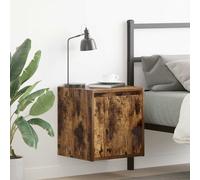 Wall-mounted bedside cabinets smoked oak engineered wood 38x34x40 cm (2 pcs) UK