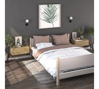 Wall Bedside Cabinet Floating Nightstand Bedside Unit Hanging Cabinet vidaXL