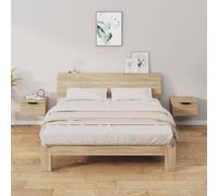 Vidaxl Wall-mounted Bedside Cabinets 2 Pcs Sonoma Oak 34X30X20 Cm