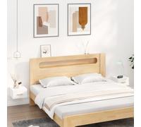 White Engineered Wood Floating Wall-Mounted Bedside Cabinets 2-Pack 35x35x20 cm