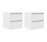 vidaXL Wall-mounted Bedside Cabinets 2 pcs White 38x34x40 cm bedside table