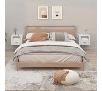 vidaXL Wall-mounted Bedside Cabinets 2 pcs White 50x36x40 cm
