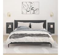 Vidaxl Bed Cabinet With Solid Wood Legs Home Bedroom Side Bed Couch End Table Storage Cabinet Stand Nightstand Furniture Concrete Grey 40X30X50 Cm, Grey