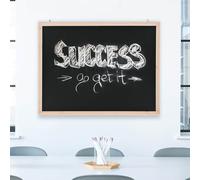vidaXL Cedar Wood Blackboard 60x80cm - Wall-Mounted, Durable Black Chalkboard for Restaurants, Schools, Offices, Homes