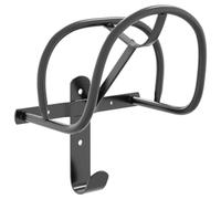 vidaXL Wall Mounted Bridle Rack - Black Iron Horse Tack/Accessory Organizer, Multi-Use Hanger for Stables, Garages, or Homes