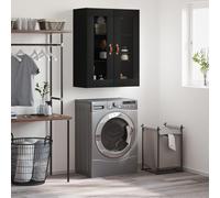 vidaXL Wall Mounted Cabinet Black 69.5x34x90 cm