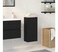 vidaXL Wall-mounted Cabinet Black Oak 32x20x67 cm Engineered Wood