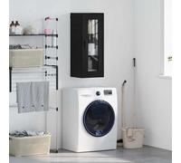vidaXL Wall Mounted Cabinet Black Oak 34.5 x 34 x 90 cm