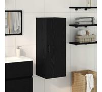vidaXL Wall Mounted Cabinet Black Oak 34.5x34x90 cm Engineered Wood