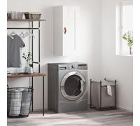 vidaXL Wall Mounted Cabinet High Gloss White 34.5x34x90 cm Engineered Wood