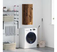 Wall Mounted Cabinet Old Wood Engineered Wood 34.5x34x90cm 1 Door with Shelf x2