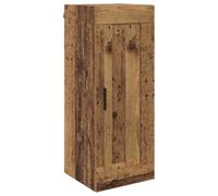 vidaXL Wall Mounted Cabinet Old Wood 34.5 x 34 x 90 cm Engineered Wood, Living Room Furniture, Modern Rectangular Wall Mounted Cabinet, Ample Storage Solutions, Space-Saving Durable Design