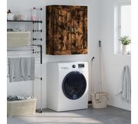 vidaXL Wall Mounted Cabinet Smoked Oak 69.5x34x90 cm Engineered Wood