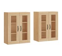 vidaXL Wall Mounted Cabinet Storage Cabinets 2 pcs Sonoma Oak Engineered Wood