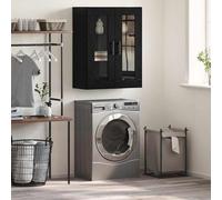 vidaXL Wall Mounted Cabinet Wall-mounted Black oak 69.5 x 34 x 90 cm