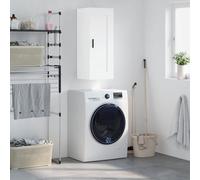 vidaXL Wall Mounted Cabinet White 34.5x34x90 cm Engineered Wood