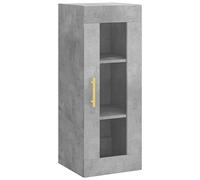 vidaXL Wall Mounted Cabinet Concrete Grey 34.5x34x90 cm
