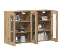 vidaXL Wall Mounted Cabinets 2 pcs Artisan oak 69.5 x 34 x 90 cm, Living Room, Modern Cabinets, Rectangular Storage, Ample, Stylish Organizer, Functional Wall Cabinet, Home Unit