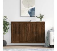 vidaXL Wall Mounted Cabinets 2 pcs Brown Oak Engineered Wood