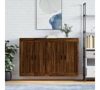 vidaXL Wall Mounted Cabinets 2 pcs Brown Oak Engineered Wood