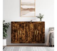 vidaXL Wall Mounted Cabinets 2 pcs Smoked Oak Engineered Wood