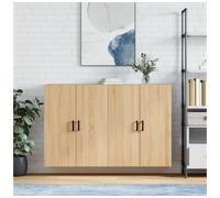 vidaXL Wall Mounted Cabinets 2 pcs Sonoma Oak 69.5x34x90 cm