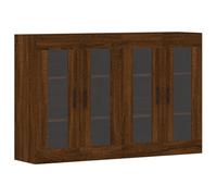 vidaXL Wall Mounted Cabinets Bathroom Cabinet 2 pcs Brown Oak Engineered Wood