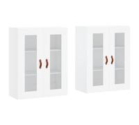 vidaXL Wall Mounted Cabinets Bathroom Cabinet 2 pcs White Engineered Wood