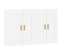 vidaXL Wall Mounted Cabinets Bathroom Cabinet 2 pcs White Engineered Wood