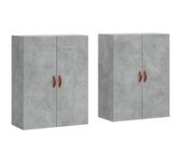 vidaXL Wall Mounted Cabinets Bathroom Cabinet Cupboard 2 pcs Concrete Grey