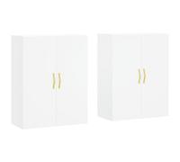 Wall Mounted Cabinets Storage Cabinet Cupboard Display Cabinet 2 pcs vidaXL
