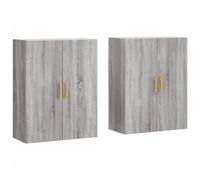 vidaXL Wall Mounted Cabinets Bathroom Cupboard Side Cabinet 2 pcs Grey Sonoma