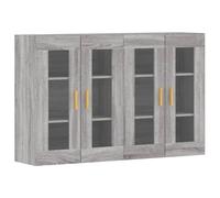 vidaXL Wall Mounted Cabinets Side Cabinet 2 pcs Grey Sonoma Engineered Wood
