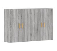 vidaXL Wall Mounted Cabinets Side Cabinet 2 pcs Grey Sonoma Engineered Wood