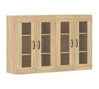vidaXL Wall Mounted Cabinets Side Cabinet 2 pcs Sonoma Oak Engineered Wood